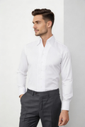 White Cotton One-Piece Collar Shirt
